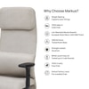 Markus Ergonomic Office Chair High Back in Beige Colour