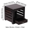 Russell Solid Wood Bedside Table in Mahagony Finish