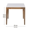 Metalsmith Elegant Side Table – Solid Wood, Walnut Finish (Large)