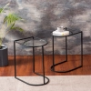 Contemporary Iron Side Table in  Finish - Set of 2