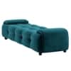 Melon Velvet 5 Feet Ottoman Bench in T Blue  Color