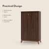 Webster 24 Pair Shoe Rack in Walnut Finish