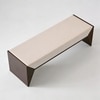 The Trigon Metal Bench in White Finish