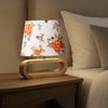 Devansh Multicolor Cotton Table Lamp With  Wood Natural Base -15