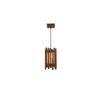 Palisade Brown Solid Wood Single Hanging Light