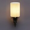 Devansh Metal Electric Wall Light in Antique Gold Colour with off-white Shade Count of 1 Light