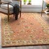 Rust Floral Wool 8x11 Carpet
