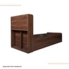 Maverick Engineered Wood Single Bed With Head Board Storage in Columbian Walnut Finish