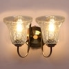 Devansh Steel Electric Wall Light in Steel Colour with Transparent Shade Count of 2 Lights