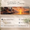 Varanasi Ghats Sunset Canvas Wall Art 12 x 46 Inch
