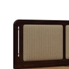 Lotus Solid Wood Queen  Size Upholstered Bed With Drawer Storage (Walnut Finish)