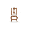 Taahira Set Of 2 Dining Chair In Natural Teak Finish With Monochrome Paisley Colour