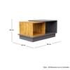 Hexa Engineered Wood Coffee Table With Storage And Open Rack In Slate Grey And Giant Wood