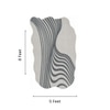 Handmade Wool Silk Shaped Rug Modern Wave Grey 5 x 8 Feet Carpet