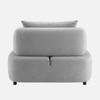 Henry Velvet 1 Seater Sofa Grey Color
