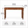 Aangan Solid Wood Console Table with 3 Drawer Storage in Honey Oak Finish 122 cm