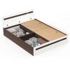 BLUEWUD Pollo King Size Engineered Wood Platform Bed with Storage Box for Bedroom Home Furniture (Wenge & White)