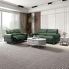 Vivian Two Seater Motorized Leather Recliner in Hunter Green Colour