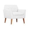 Thomas Fabric Lounge Chair in Off White Colour