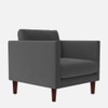 Tharoli Velvet 1 Seater Sofa in Dark Grey Colour