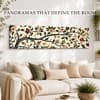 Traditional Kalamkari Botanical Canvas Wall Art 12 x 46 Inch