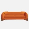 Amala Velvet 3 Seater Sofa in Orange Colour