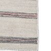 Jaipur Rugs Soft Scalloped Border Striped Wool Dhurrie Rug Grey 4x5 ft
