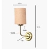 Devansh Metal Electric Wall Light in Gold Colour with Beige Shade Count of 1 Light