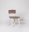 Rota Solid Wood Dining Chair In White and Natural Finish