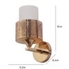 Eliante Modern Wall Lights Mild Steel & Glass Material Gold & White Finish