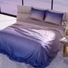 Stoa Paris Satin Bedsheets for Super King Size Bed with 2 Pillow Covers heets for Taupe Sapphire