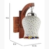 Devansh Solid Wood Electric Wall Light in Brown Colour with Multi Shade Count of 1 Light