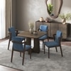 Aero Solid Wood 4 Seater Dining Table With 4 Harper Dining Chair