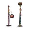 Desert Art Metal Handpainted Lady Figurine with Tealight Holder Set of 2