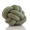 Nodo Cotton Knitted Knot Pillow  Green 11X11 Inches