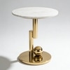 Contemporary Metal Side Table in Gold Colour