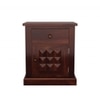 Diamond Solid Wood Bedside Table in Teak Finish