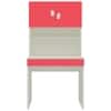 Corolla Kids Study Desk with Drawer Built In Bookshelf and Petal Handles in Strawberry Pink Colour