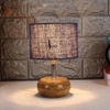 Harmony Blue jute & solid wood table lamp
