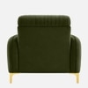 Monly Velvet 1 Seater Sofa Olive Green Color