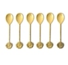 Golden Petal Elegant Dessert Spoon Set for Dining & Serving