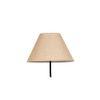 Ruby Beige Natural Fiber Floor Lamp with Black Iron Base
