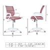 Naamikoa Mid Back Ergonomic Chair in Maroon Colour
