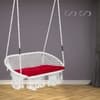 Swingzy Premium Large Round Double Seater Swing Chair with Cushion White