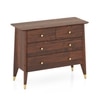 Saar Teak Wood Chest Of Drawers In Espresso Teak Finish