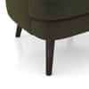 Bardot Lounge Chair in Deep Olive Velvet Colour