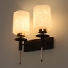 Eliante Wall Lights Mild Steel, Glass & Glass Material Brown,Gold & White Finish