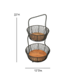 Ireka Home Nest Acacia Wood Storage Basket – Round Design