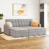 Peckham 3 Seater Click Clack Sofa Cum Bed In Granite Weave Colour