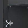 Aluminium Black Profile 3 Brown Tinted Glass Handless Shutters Wall Cabinet In Slate Grey Finish